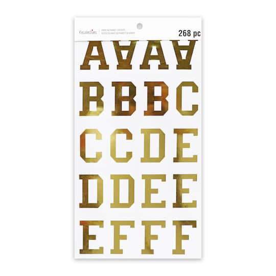 Golden Vinyl Alphabet Sticker Sheets by Recollections™